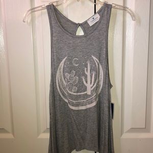 Moon and cactus design tank top